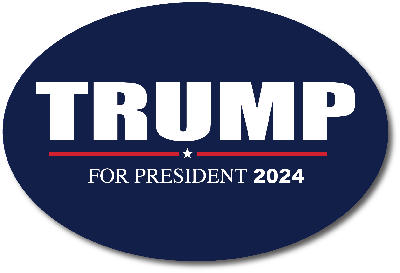 Donald Trump For President 2024 Oval Bumper Sticker – Gopmall